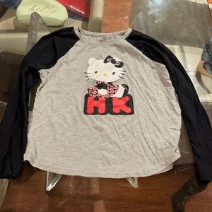 Hello Kitty medium Hk long sleeve jersey style lounge pj top